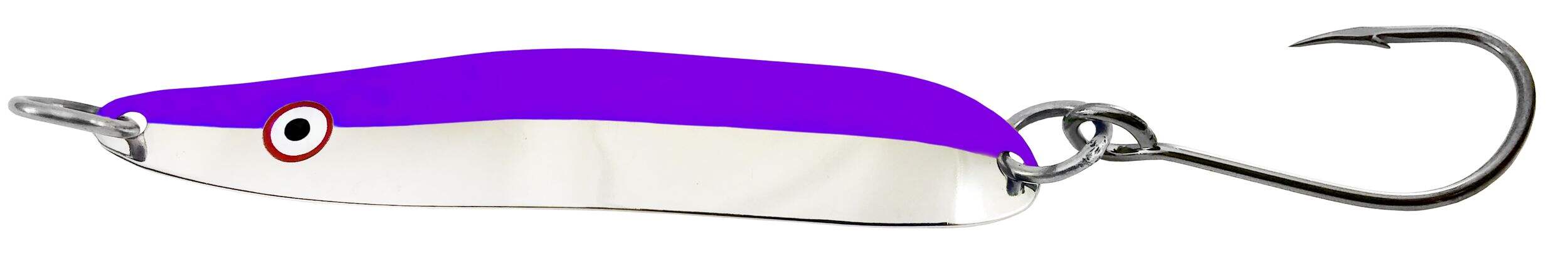 Cuiller de pêche à la traîne Gibbs Skinny G, nickel/violet, 3,5 po Side_Left