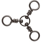 Émerillon à trois voies VMC en laiton, #4, nickel noir Front_Flat