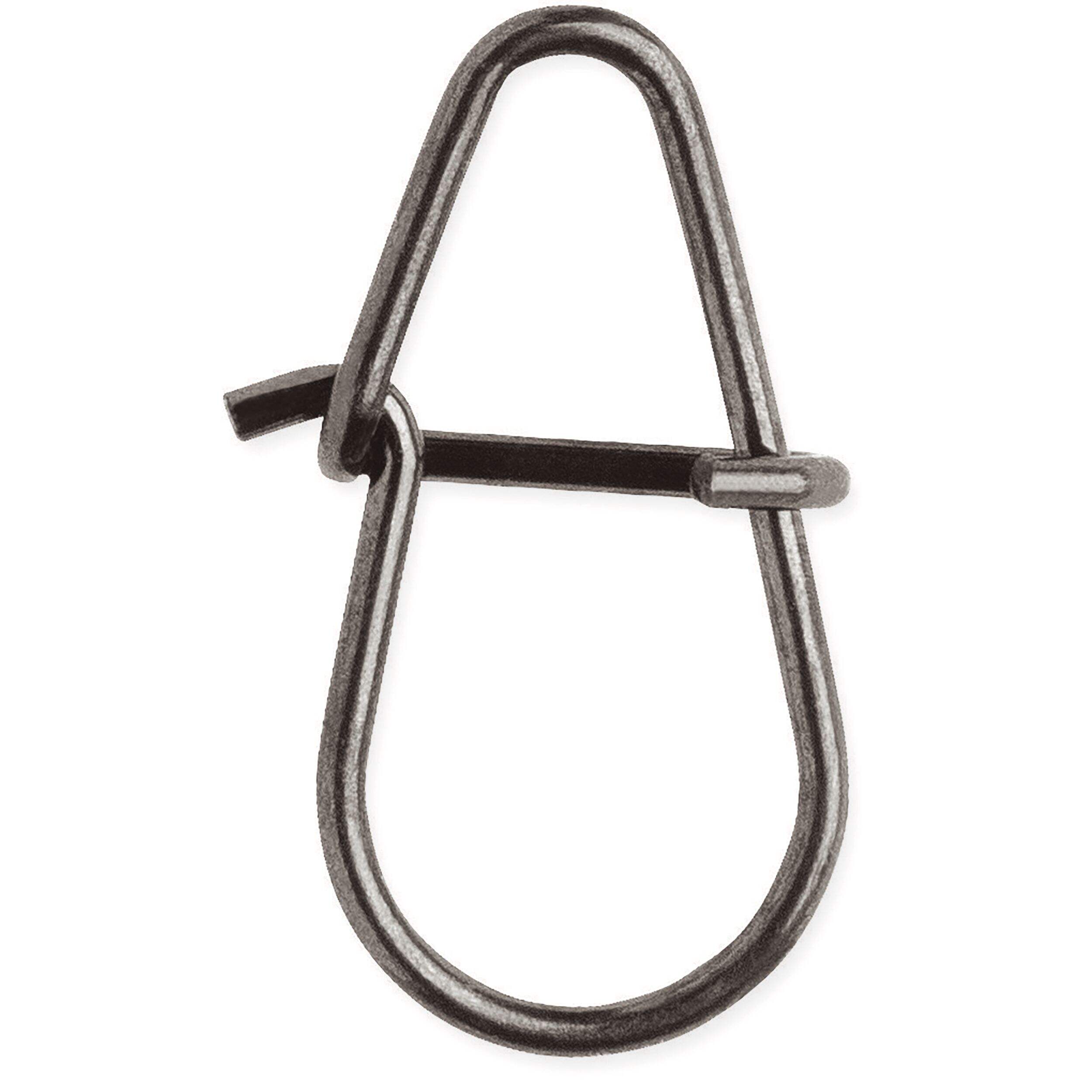 VMC Stainless Steel Crankbait Snap, Size #00, Black Nickel Front_Flat