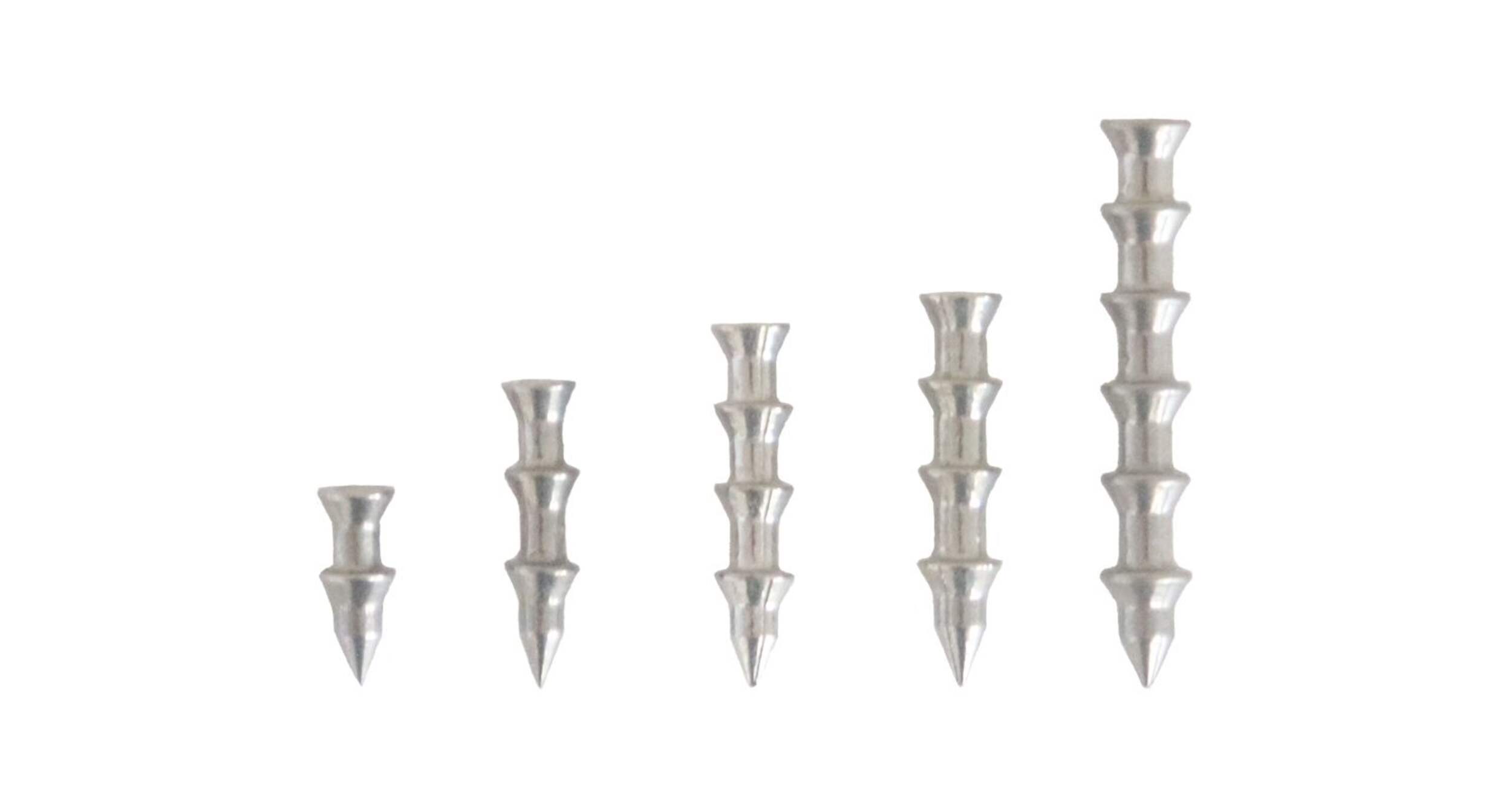 X Zone Tungsten Pagoda Nail Sinker, 1/32 oz. (9 PK) Front_Flat