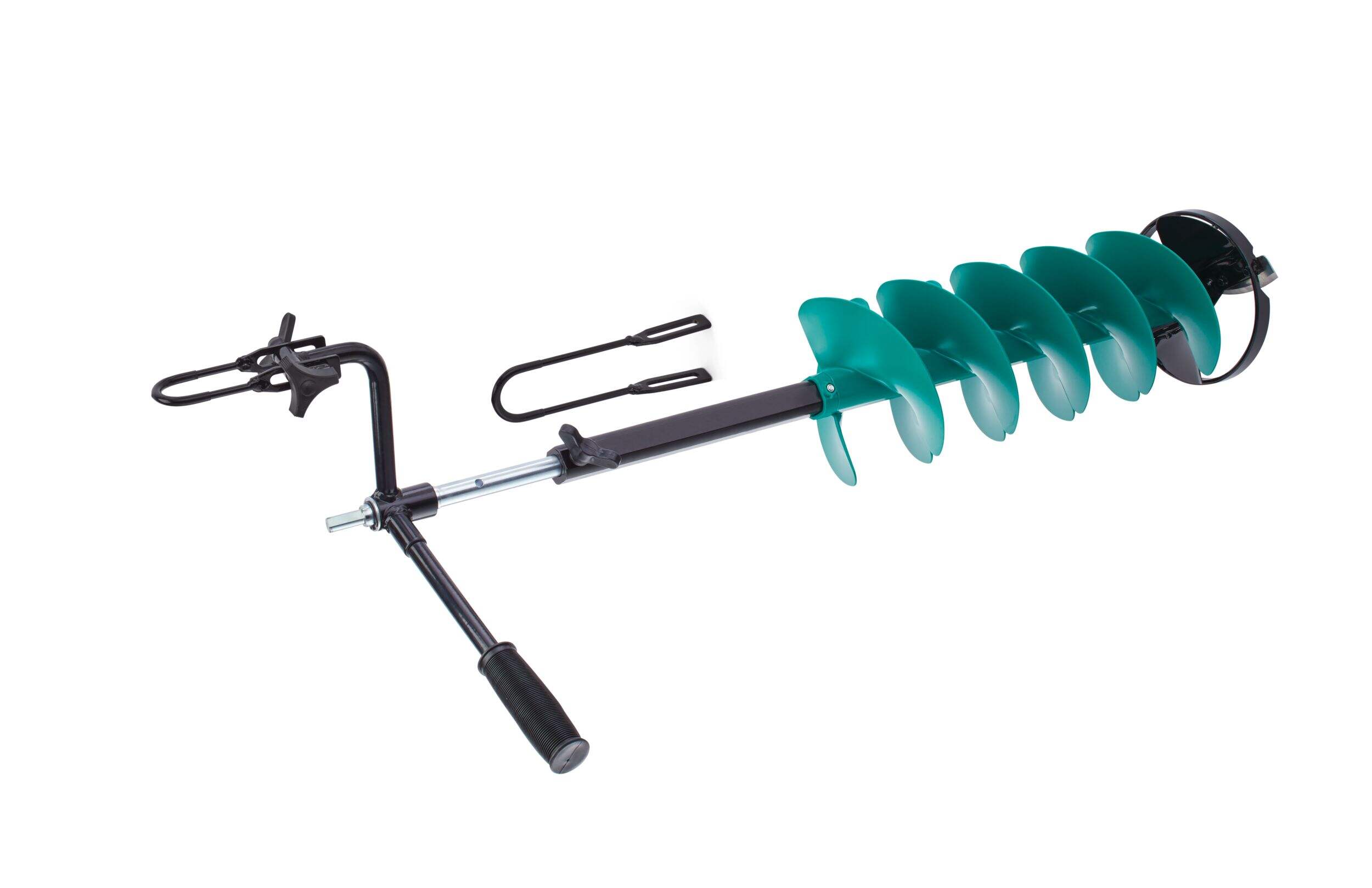 Woods™ Ice Fishing E-Drill Auger Combo, 8-in Front_Elevated