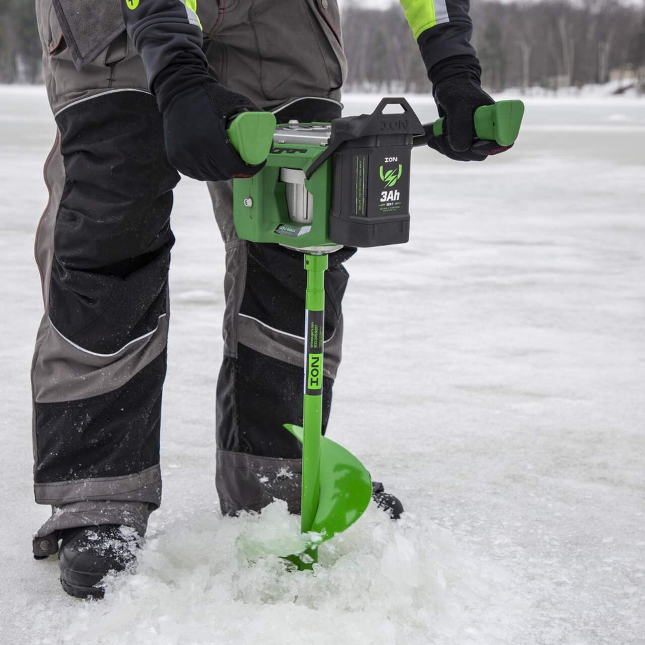 ION Ice Fishing Lithium Auger, 8-in