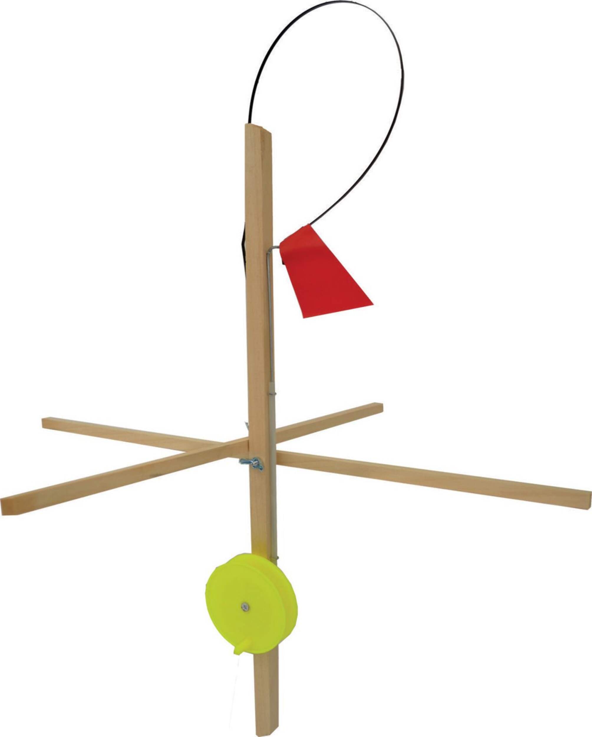 HT Hardwater Cross Arm Tip-Up with Line & Wood Stick Build Front_Flat