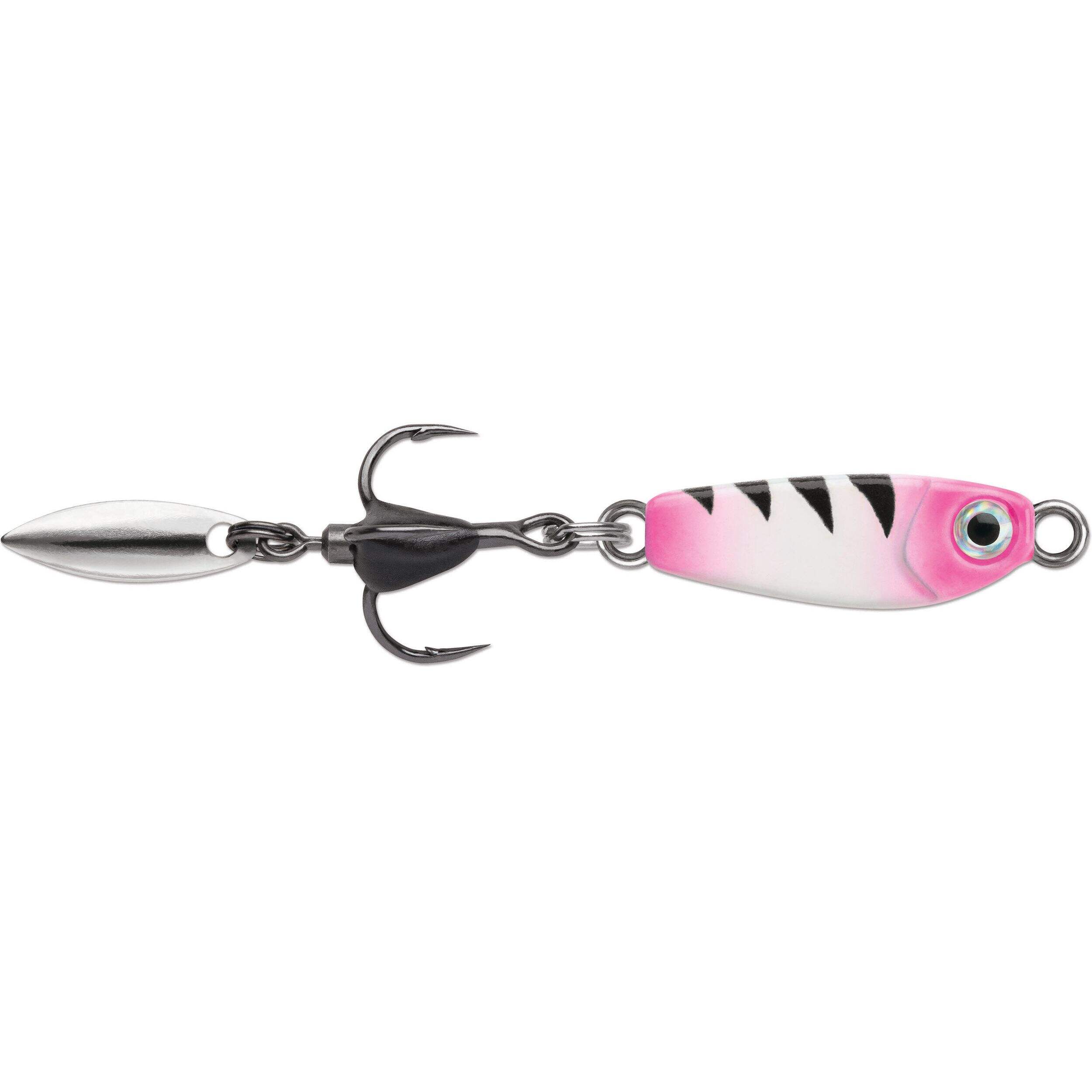 VMC Rattling Roach Spoon, Glow Pink Squirrel, 3/16-oz Side_Right