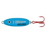 Northland Buck-Shot Rattle Spoon, Super-Glo Exo Blue, 3/8-oz Side_Left