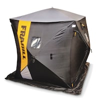 Frabill HQ 200 3-Person Ice Shelter Front_Angled_Left