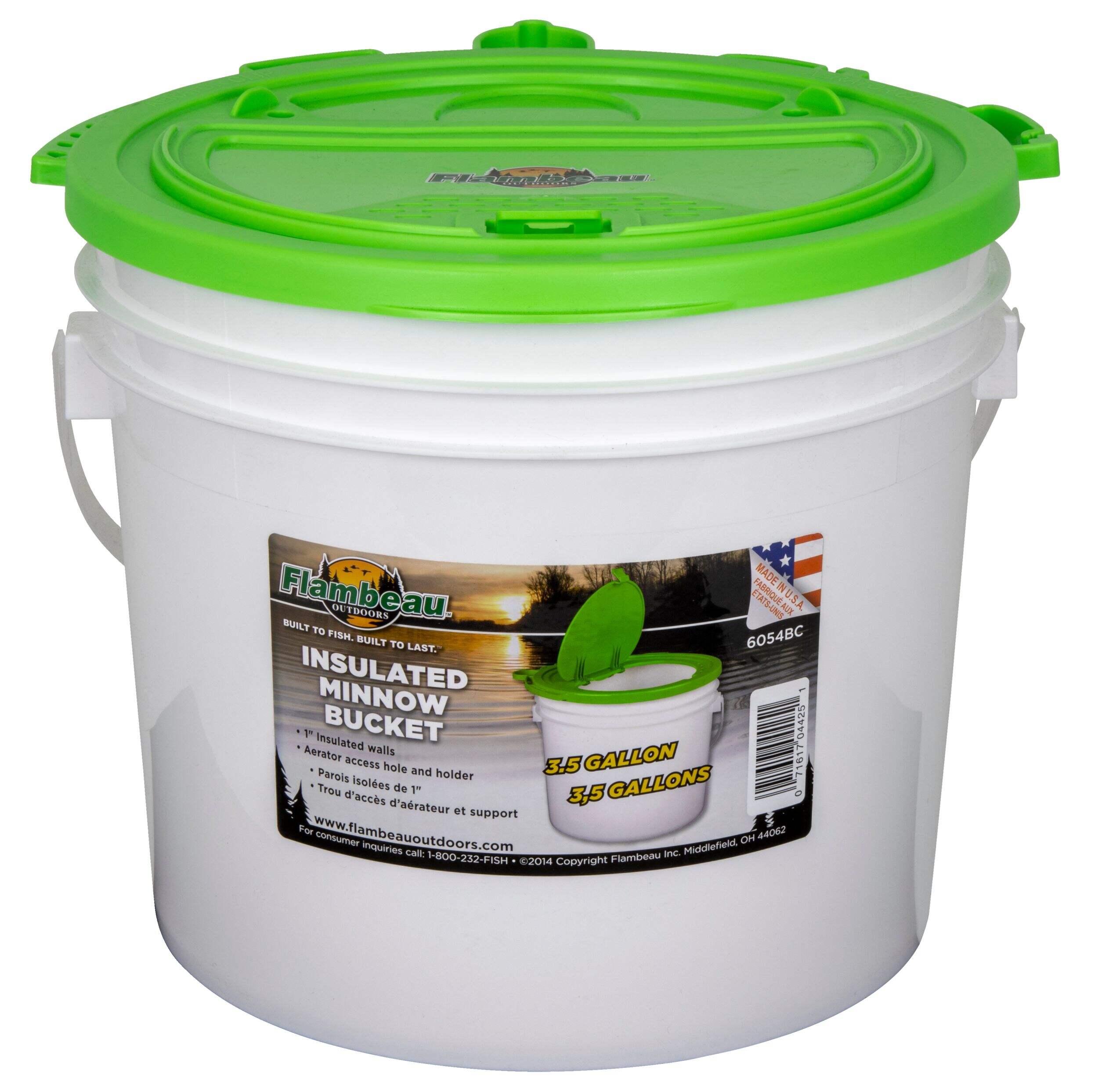 Seau à appâts isolé Flambeau, 3,5&nbsp;gal Front_Elevated