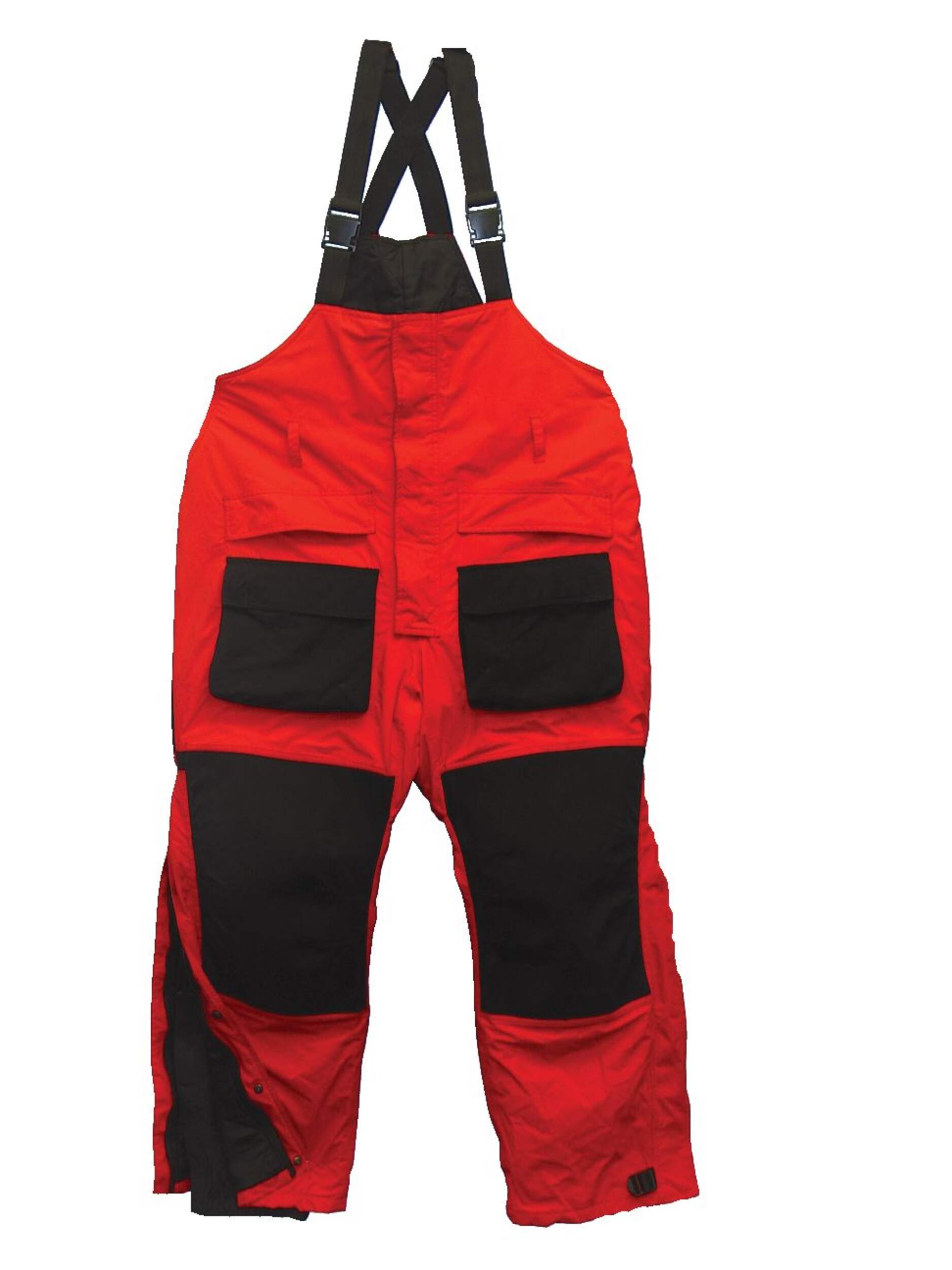 Arctic Armor Bib Pants, Small, Red/Black Front_Flat