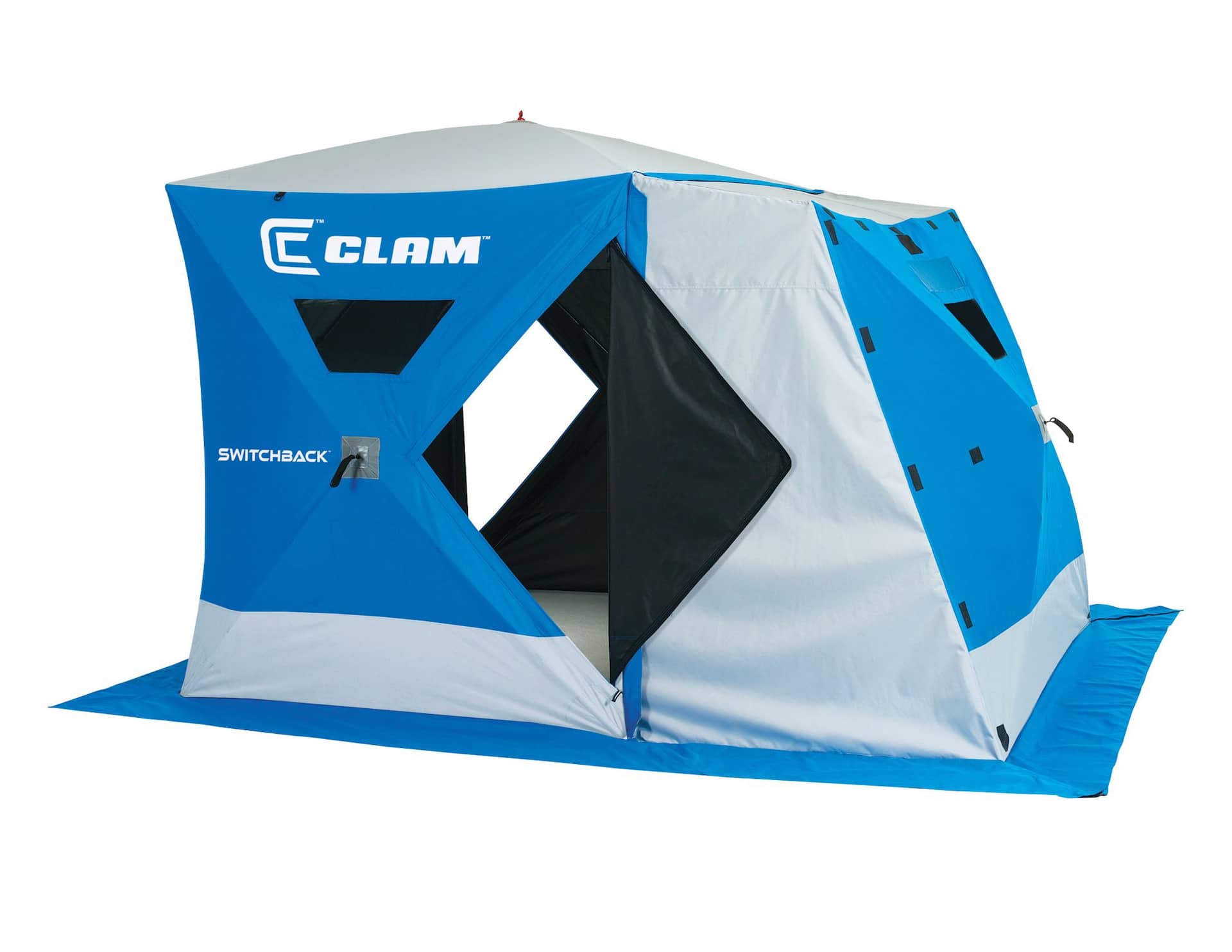 Clam Switchback Expandable Hub Ice Shelter, 4-6 person