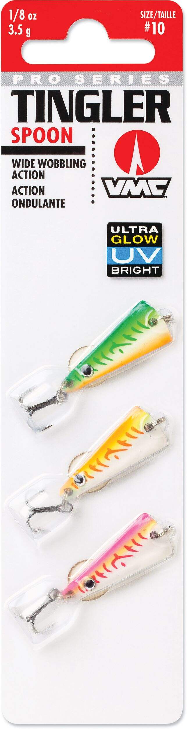 VMC Tingler Spoon Kit, Glow UV, 1/8-oz, 3-pk Front_Flat