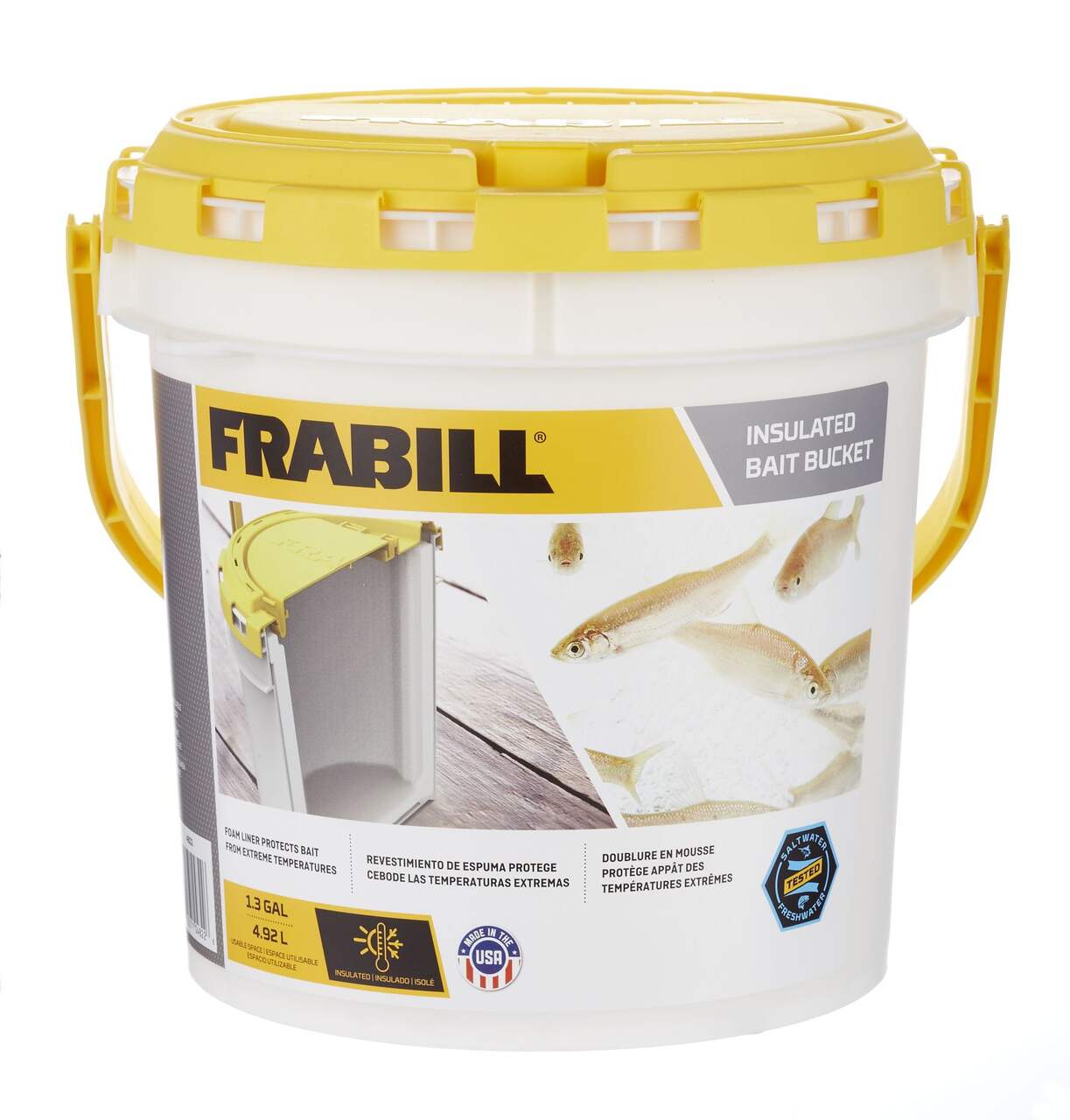 Frabill Ice Fishing Insulated Bait Bucket, 4.92-L