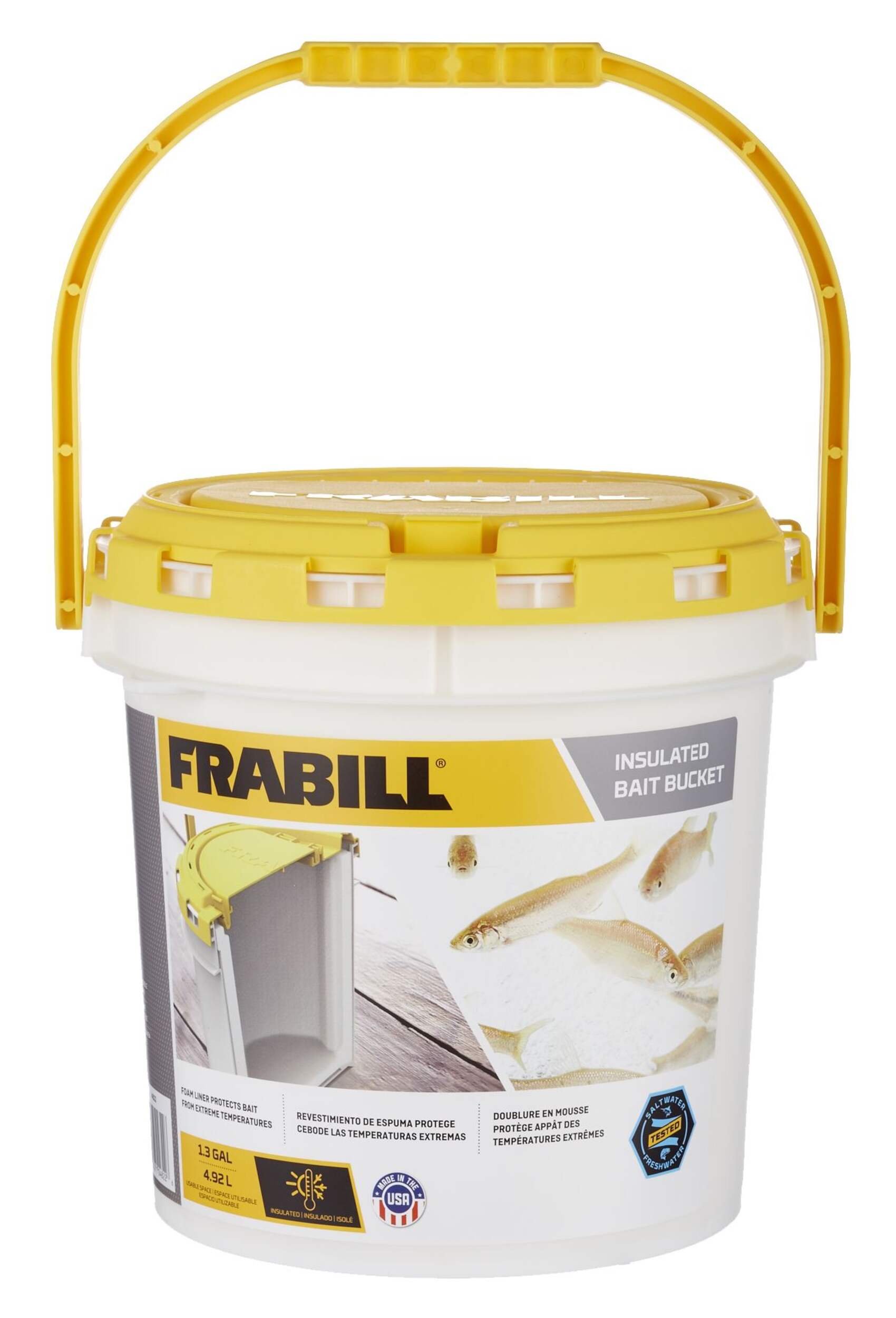 Frabill Ice Fishing Insulated Bait Bucket, 4.92-L Front_Elevated