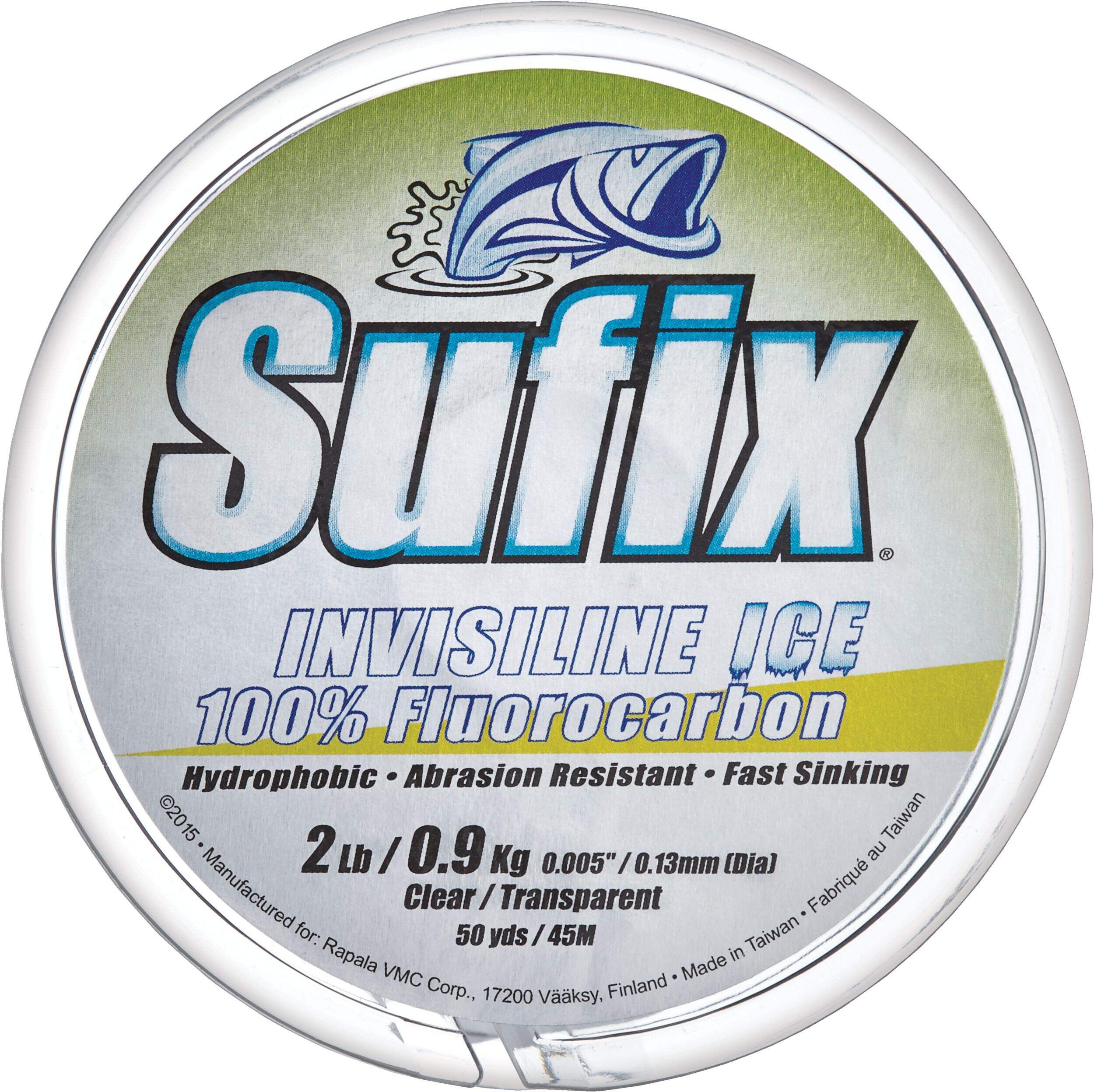 Ligne de pêche au fluorocarbone pour pêche blanche Sufix Invisiline Front_Flat