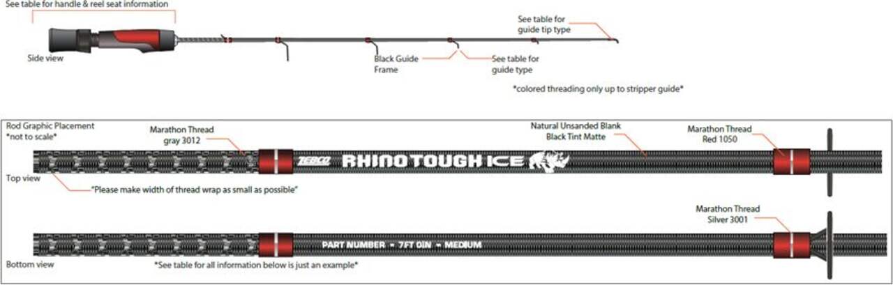 Zebco Ice Fishing Rhino Rod, Medium-Heavy