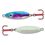 Buck-Shot Ice Fishing Rattle Spoon, Glow Rainbow, 3/8-oz Composite_or_Mixed