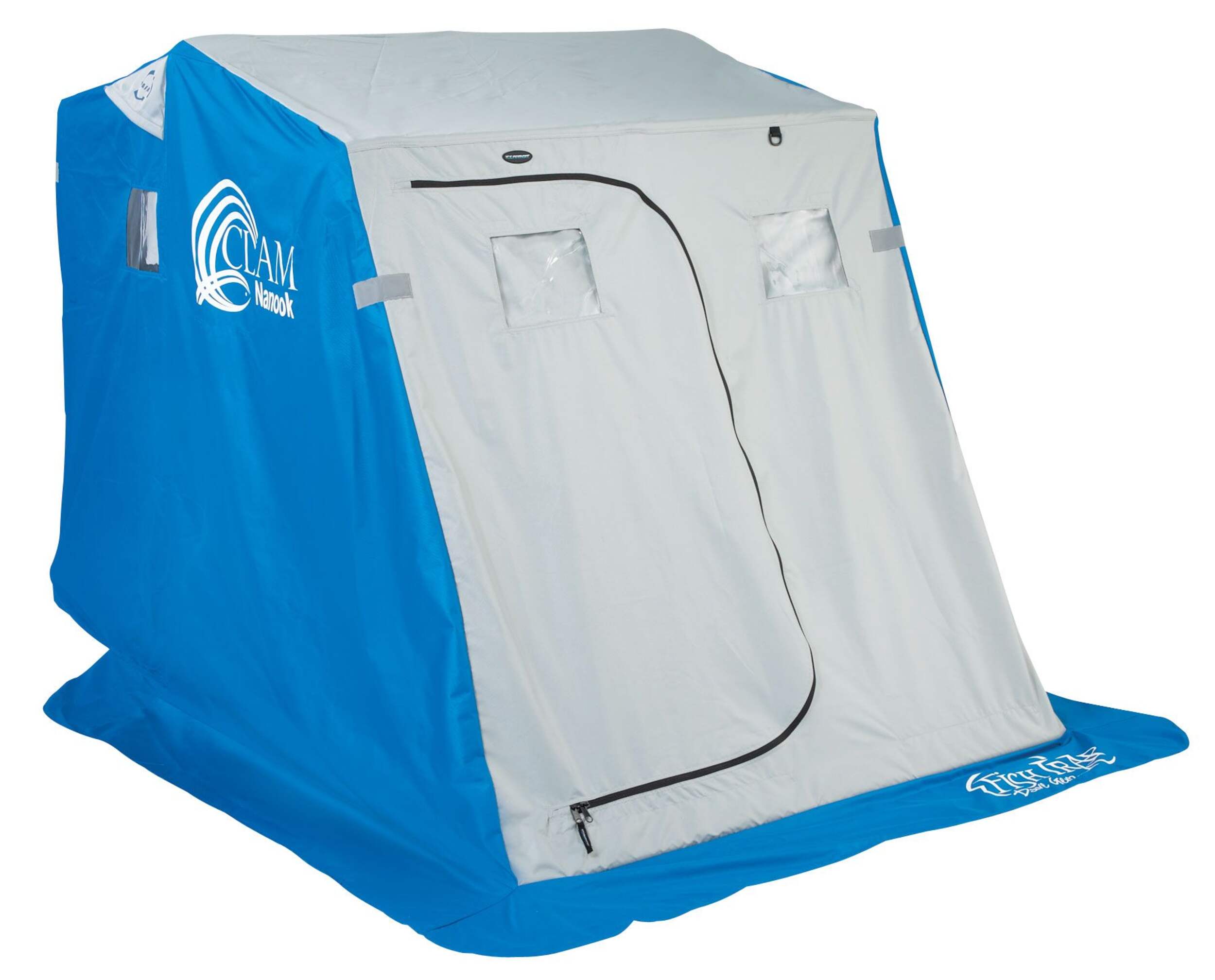 Clam Nanook 2-Man Flip Over Ice Shelter Front_Three_Fourths_Angled_Right