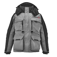 Striker Hardwater Insulated Waterproof Hooded Jacket, Grey/Black