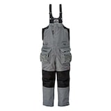 Striker Hardwater Grey/Black Waterproof Insulated Ice Fishing Bib Pants with Sureflote® Flotation Assist Technology Front_Flat