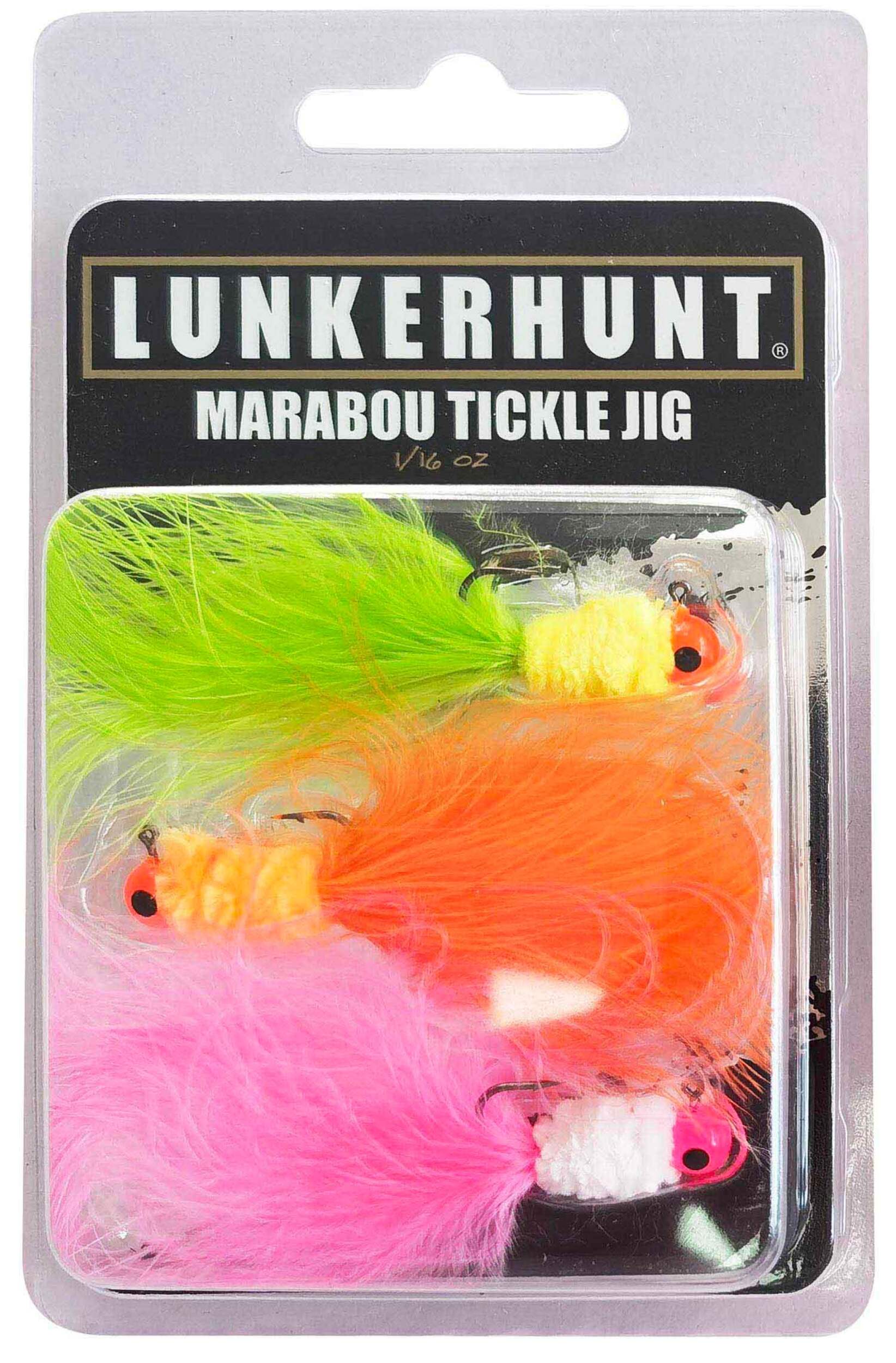 Lunkerhunt 1/16-oz Marabou Tickle Jig Kit, 3-pc, Assorted Colours Front_Flat