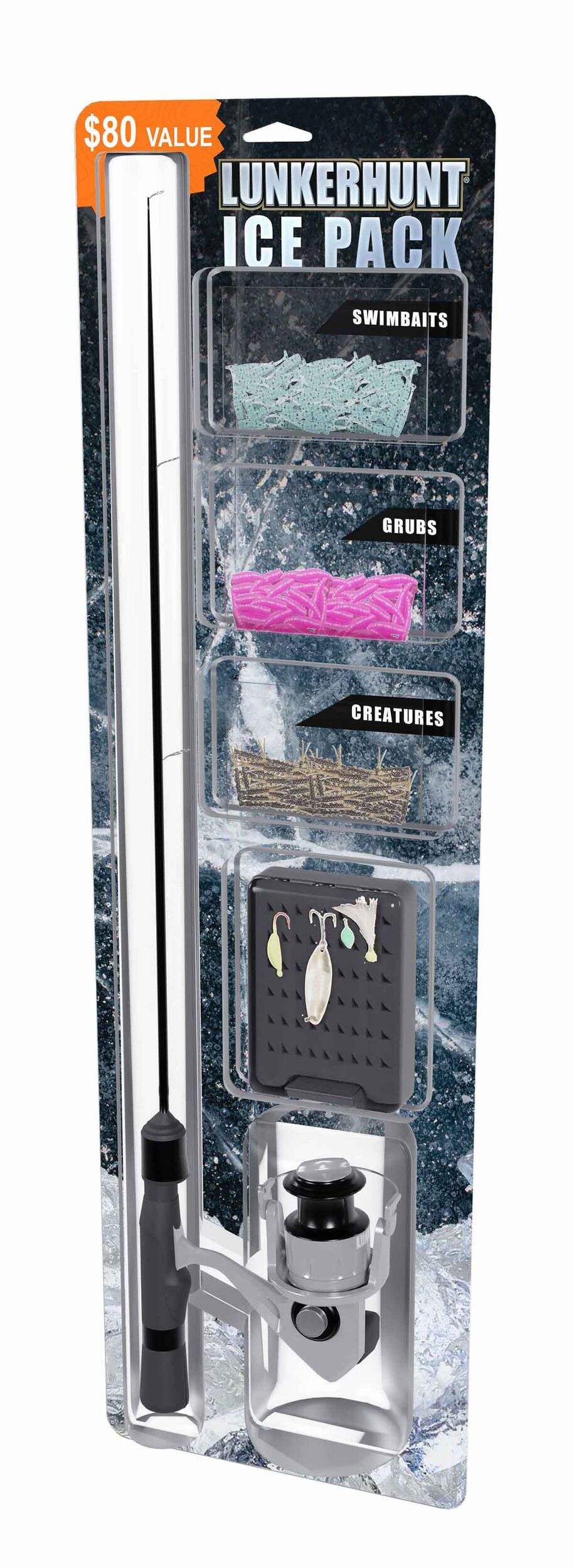 Lunkerhunt Titan Ice Fishing Combo Kit, 24-in, Medium Light Front_Angled_Left