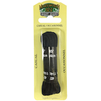 Moneysworth & Best Round Casual Shoe Laces for Hiking Shoes, Assorted Sizes, Black Front_Flat
