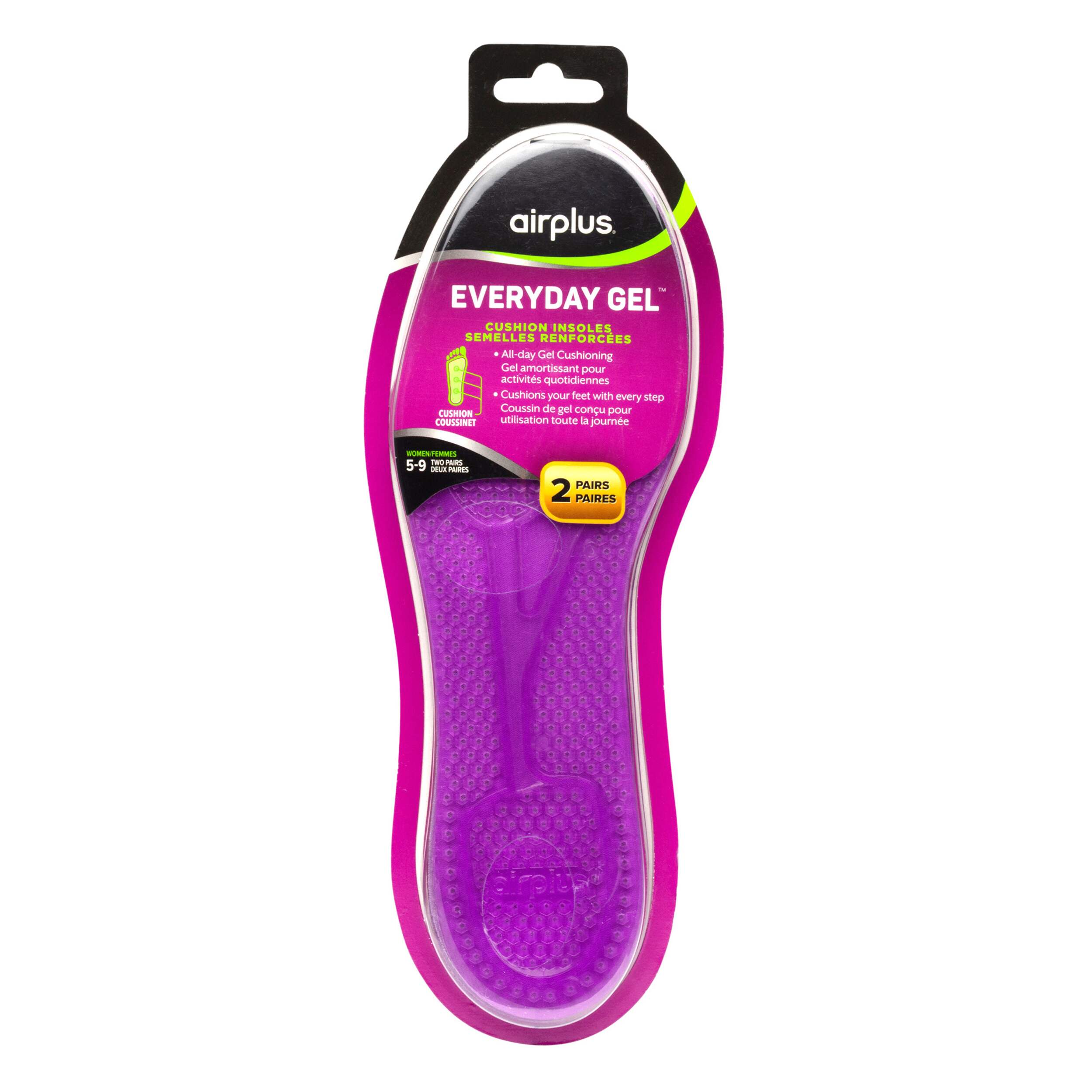 Airplus Everyday Gel™ Women's Cushion Insoles, 2-pk Front_Flat