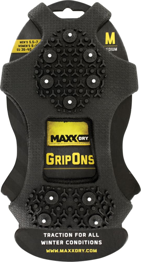 MaxxDry GripOns™ Adult Traction Shoe/Boot Spikes for Winter Walking/Hiking,  Assorted Sizes