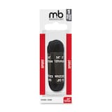 Moneysworth & Best Round Sport Shoe Laces for Casual/Athletic Shoes, 54-in, Black Front_Flat