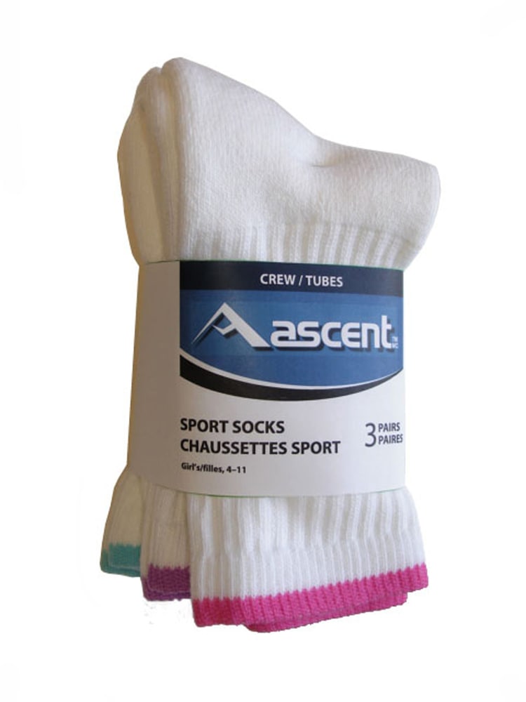 Ascent Girls Sport Crew Socks Canadian Tire