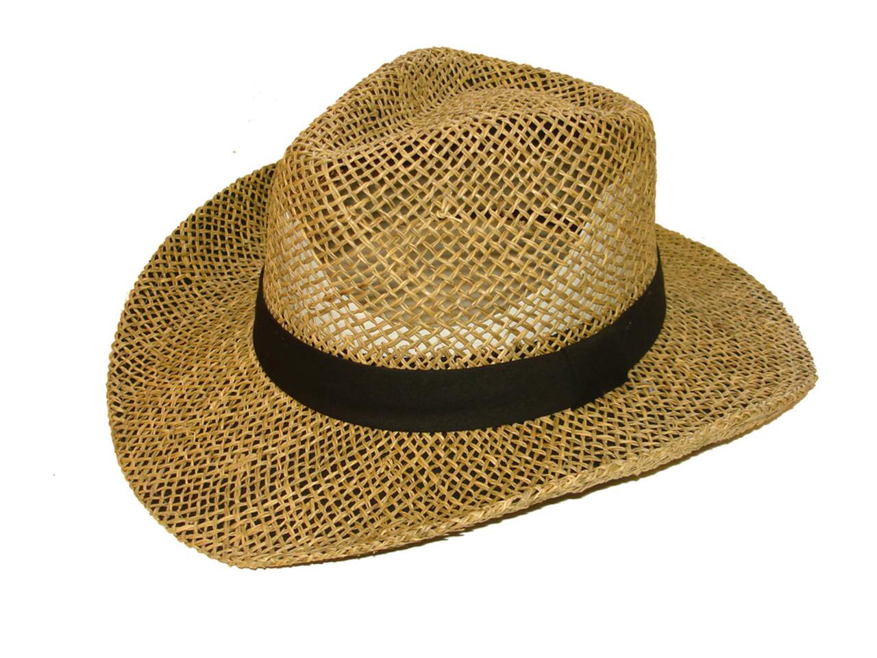 Men's Wide Brim Straw Hat, Tan