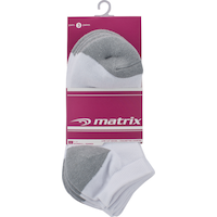 Matrix Women's Low Cut Sock, White Front_Flat