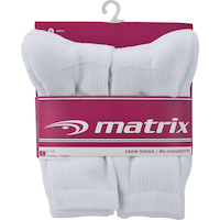 Matrix Women's Crew Sock, White