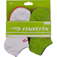 Matrix Kids' Athletic Low Cut Socks, White, 6-pk
