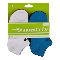 Matrix Kids'Athletic Low Cut Sock, White, 6-pk