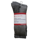 Outbound Women's Camping Thermal Wool Socks with Moisture-Wicking, 2-pk, Charcoal Front_Flat