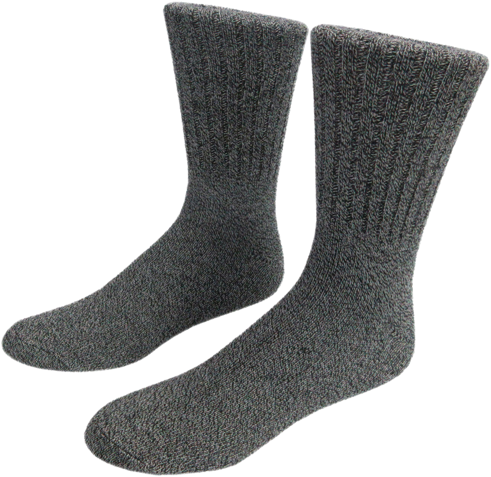 Outbound Men's Hiking Socks with Reinforced Heel and Toe, 2pk, Black
