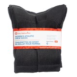 Outbound Women's Athletic Crew Socks, Cushioned Sole for Comfort, 6-pk, Assorted Colours Front_Flat