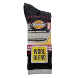 Dickies Women's Thermal Wool Blend Socks, Moisture-Wicking, 2-pk, Charcoal Front_Flat