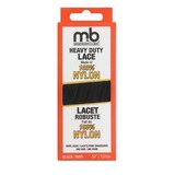 Lacets ronds robustes pour bottes de travail Moneysworth & Best, tailles diverses, noir Front_Flat