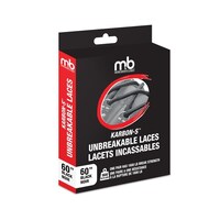 Moneysworth & Best KARBON-S¿ Unbreakable Shoe Laces for Work/Hiking Boots, 60-in, Black