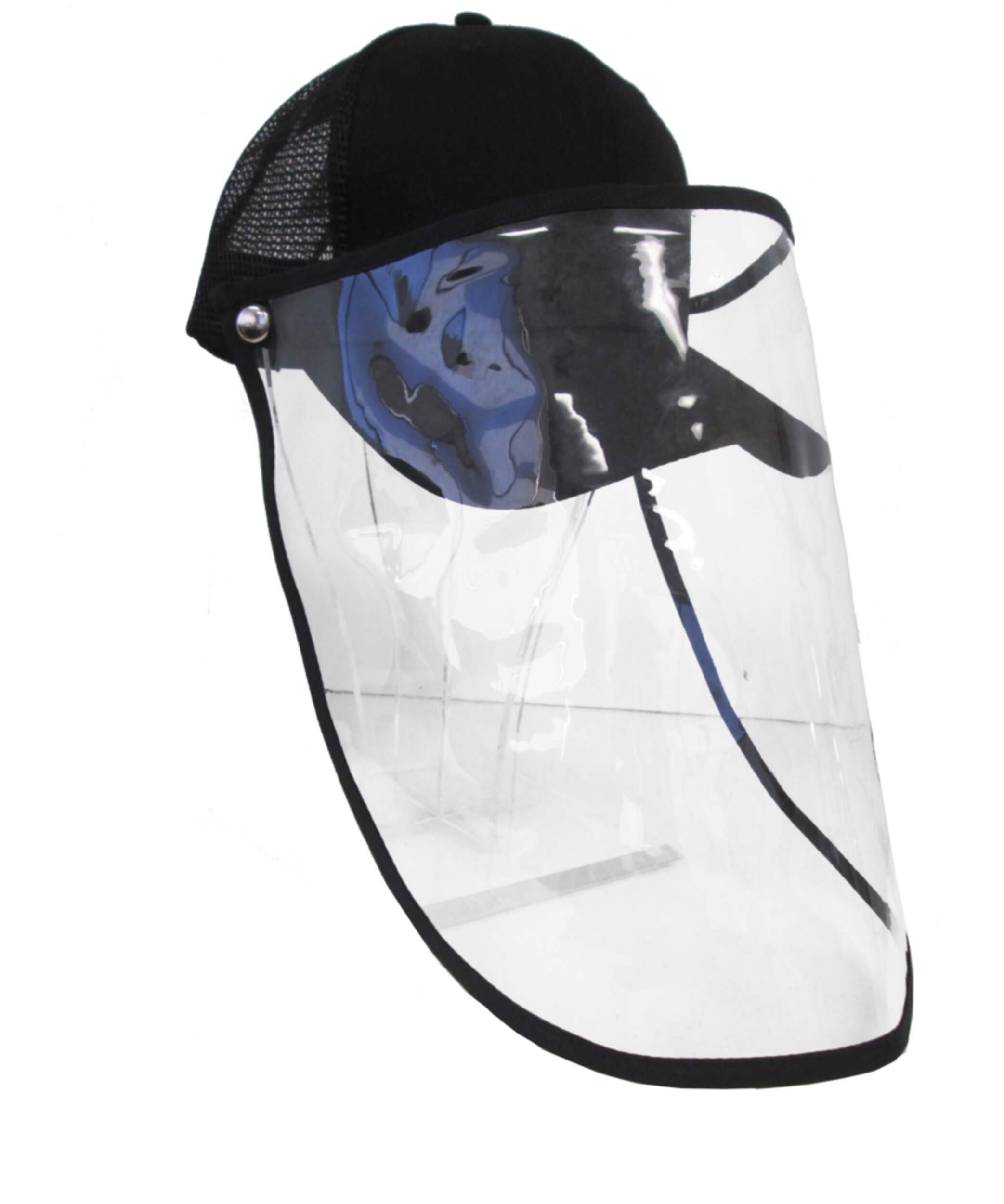 Outbound Baseball Cap with Removable Face Shield Front_Angled_Right