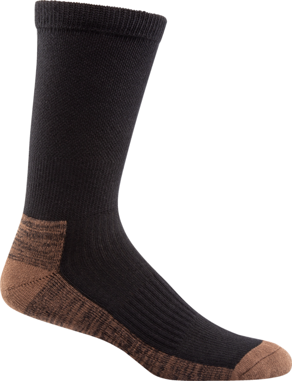 Terra Men's Steel Toe Breathable Work Socks, Fully Cushioned for Comfort,  4-pk, Black