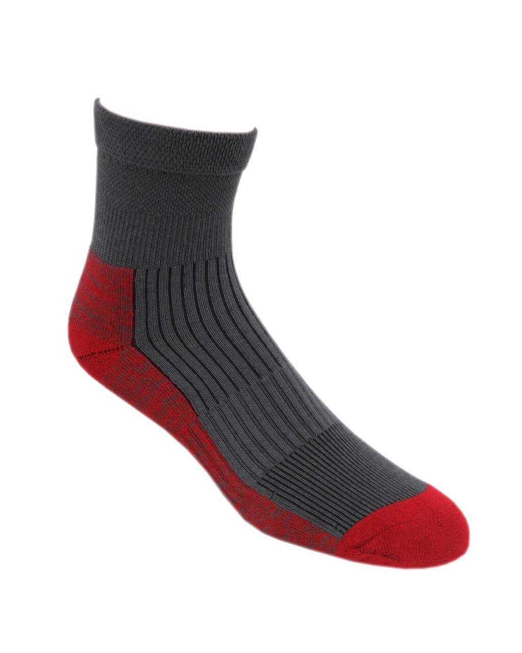 Outbound Men's Ankle Socks, Red/Grey