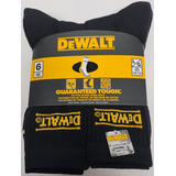 DeWalt Crew Work Socks, Black, 6-pk Front_Elevated