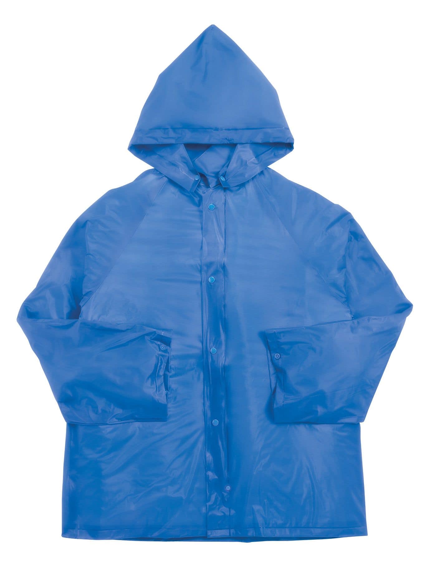 Adult Waterproof Vinyl 2-pc Rainsuit with Detachable Hood for  Cycling/Hiking, Blue