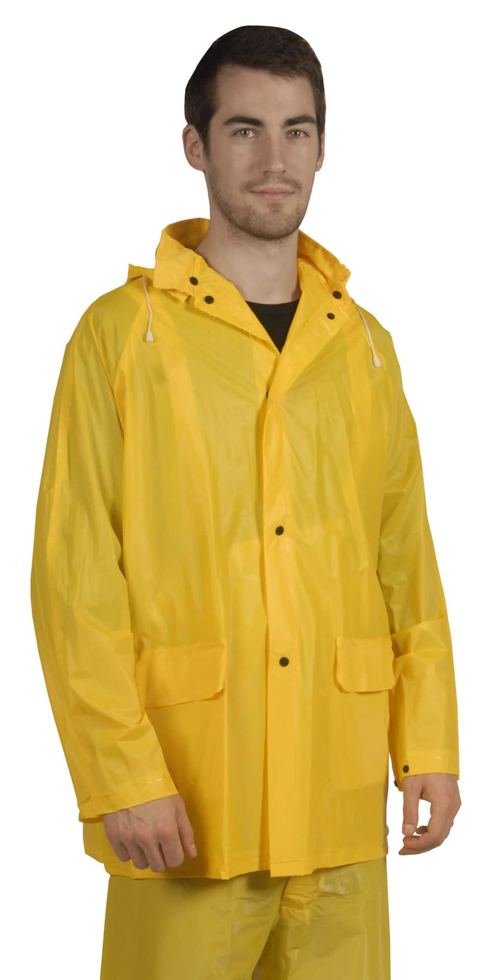 Wetskins Adult Industrial Waterproof Vinyl Hooded Rain Jacket with