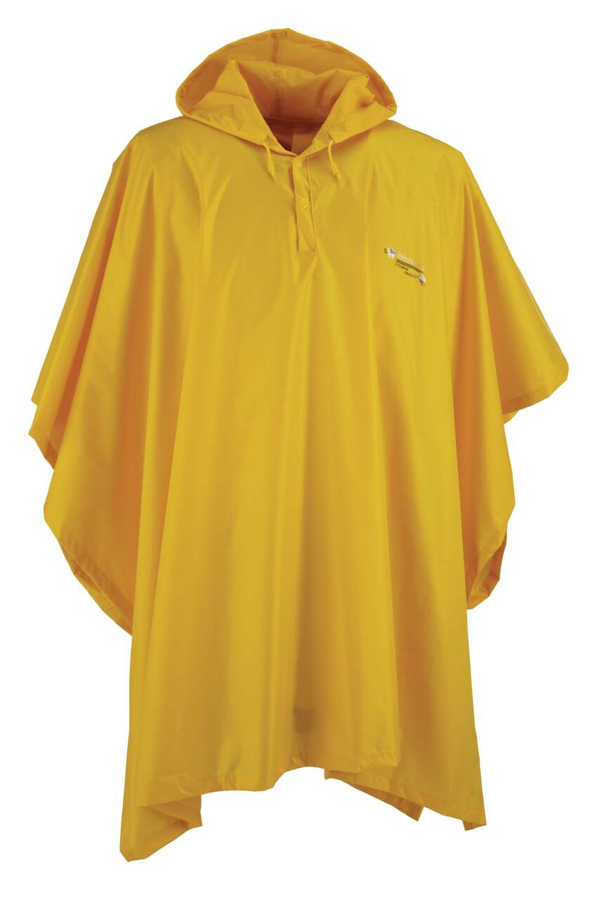 Wetskins Adult Stormfront Waterproof Poncho with Drawstring Hood, One Size,  Yellow