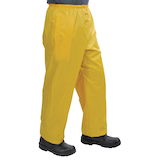 Wetskins Adult Fresh Water Waterproof Vinyl Rain Pants w/Elastic Waist, Yellow Side_Right