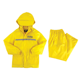 Wetskins Youth Fresh Water Waterproof 2-pc Rainsuit Incl. Jacket and Pants, Yellow Front_Flat