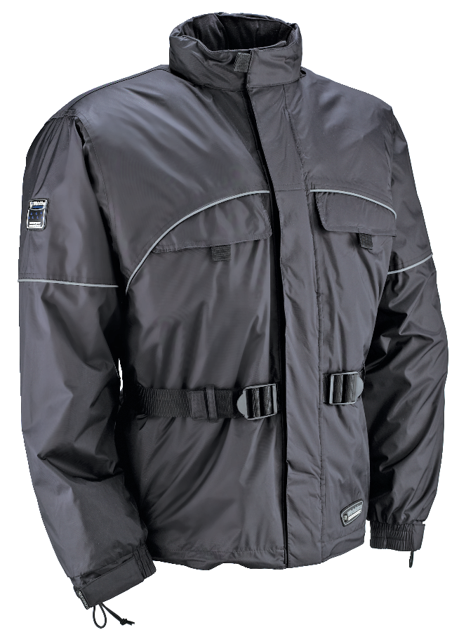 Wetskins Men's Durable 2-Piece Motorcycle Rainsuit Incl. Jacket and Pants,  Black